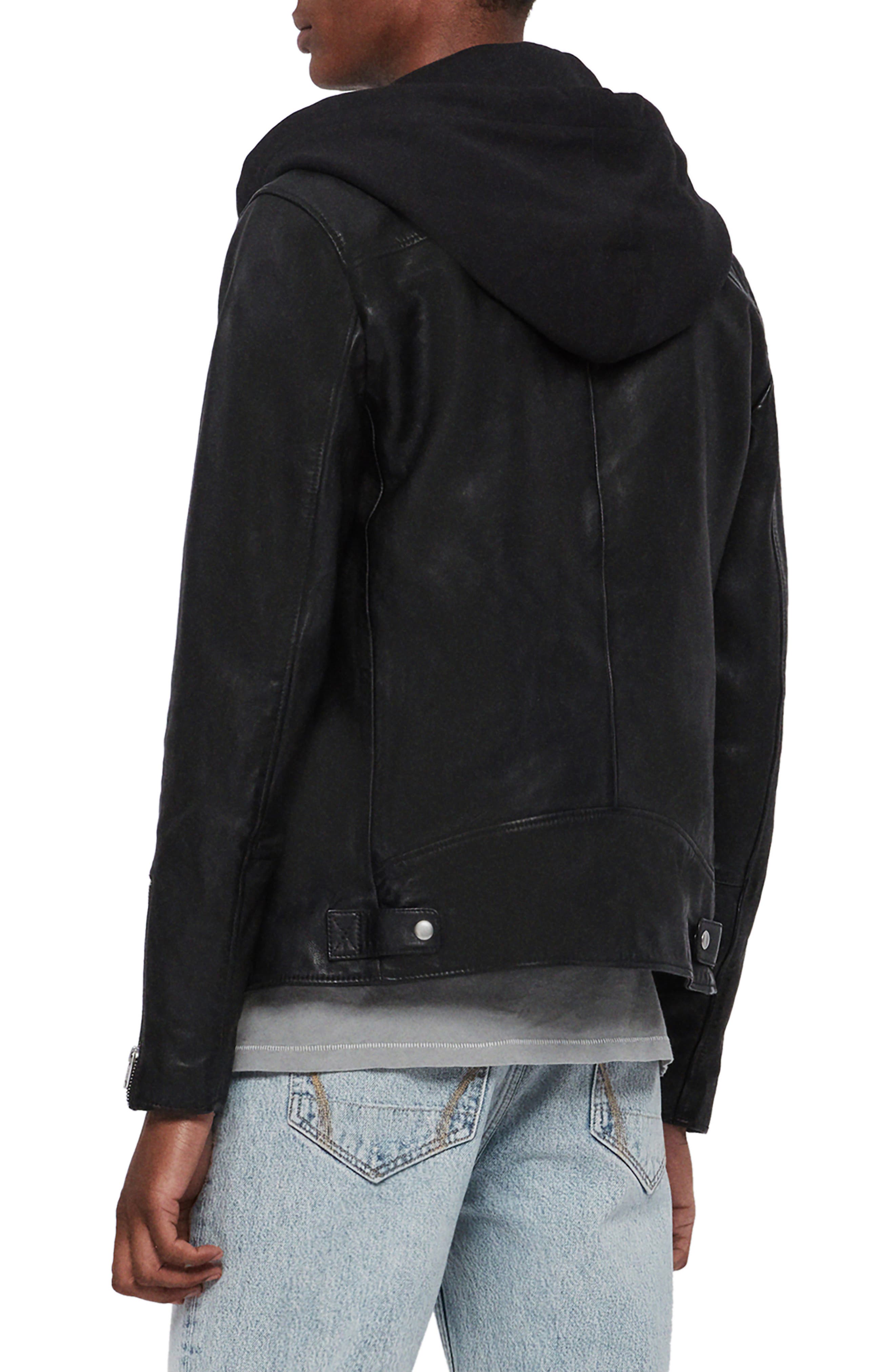 nordstrom hooded leather jacket