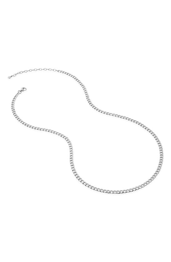 MONICA VINADER STERLING SILVER FLAT CURB CHAIN NECKLACE