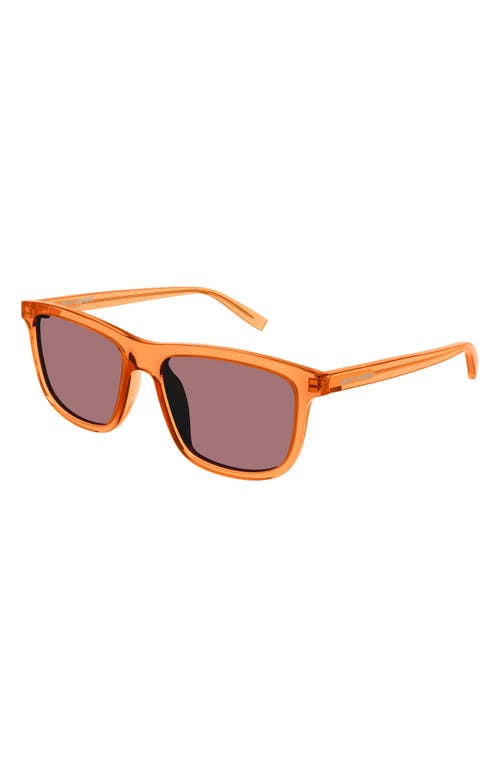Saint Laurent Ace 56mm Square Sunglasses in Orange at Nordstrom