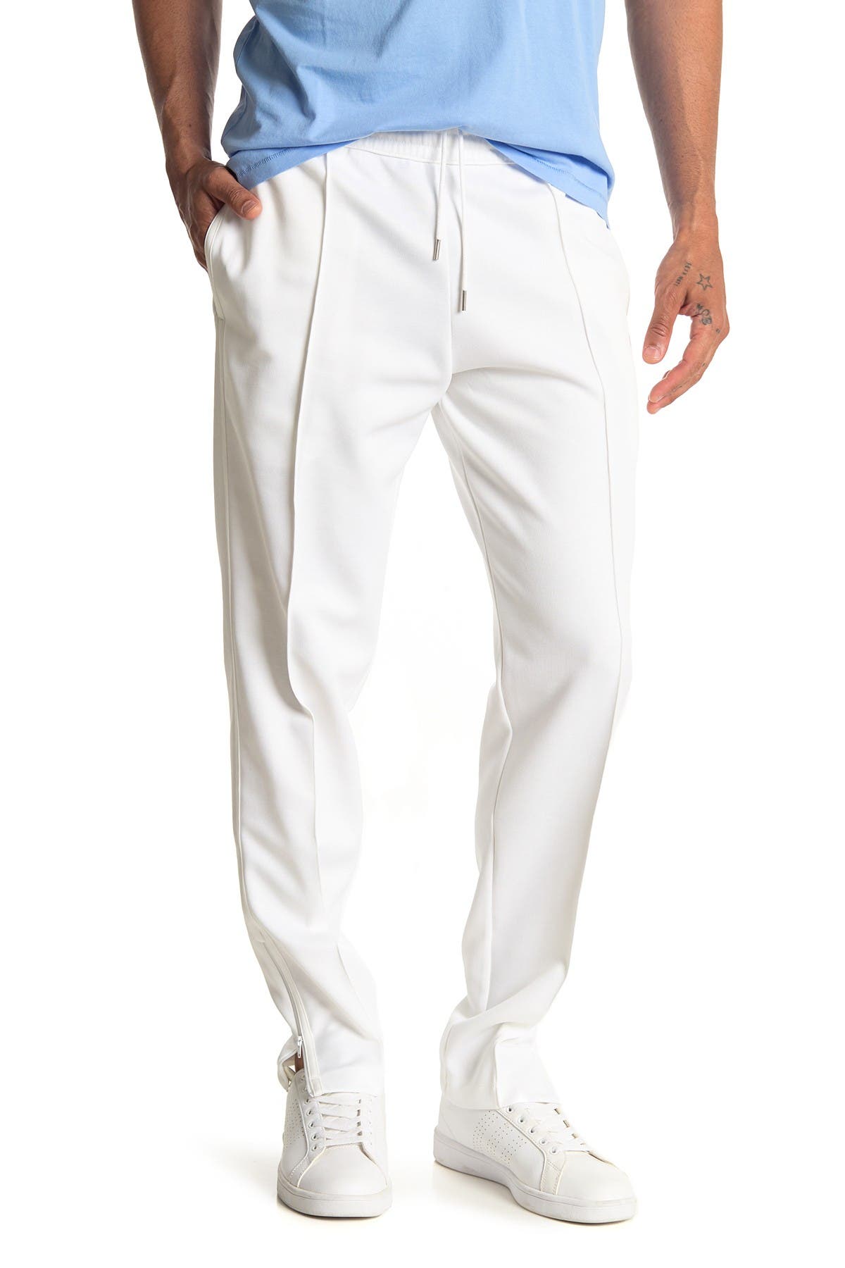 zipped ankle track pants