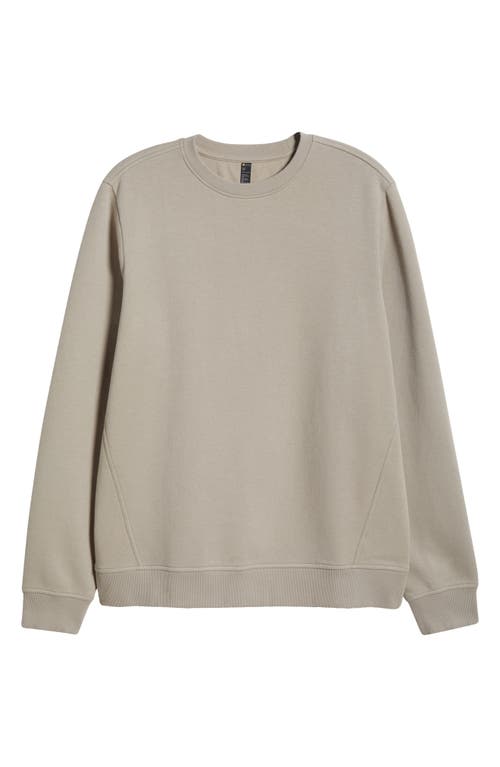 Shop Zella Cloud Fleece Sweatshirt In Tan Aluminum