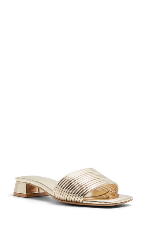 Shop Aldo Neela Slide Sandal In Gold