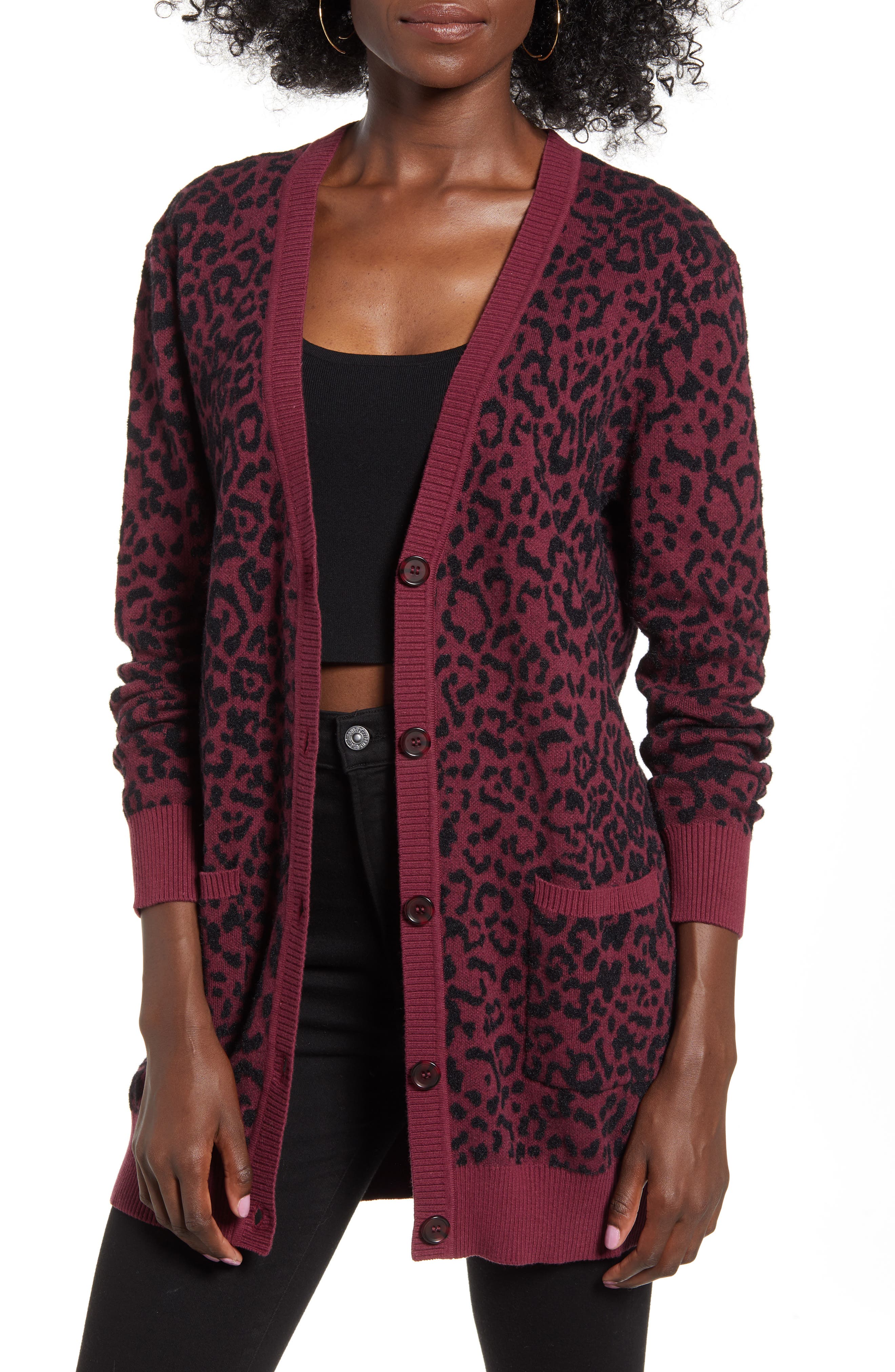 WAYF x Influencers Reno Intarsia Front Button Cardigan (Nordstrom