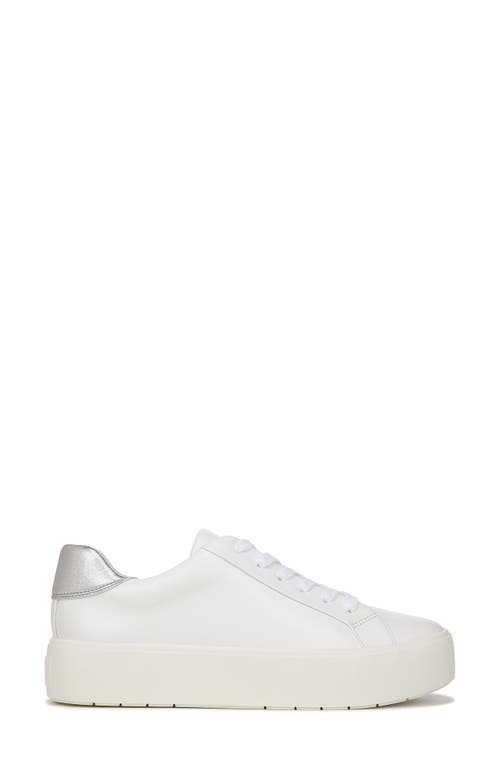 Vince Women's Benfield-b Leather Platform Sneakers In White/silver