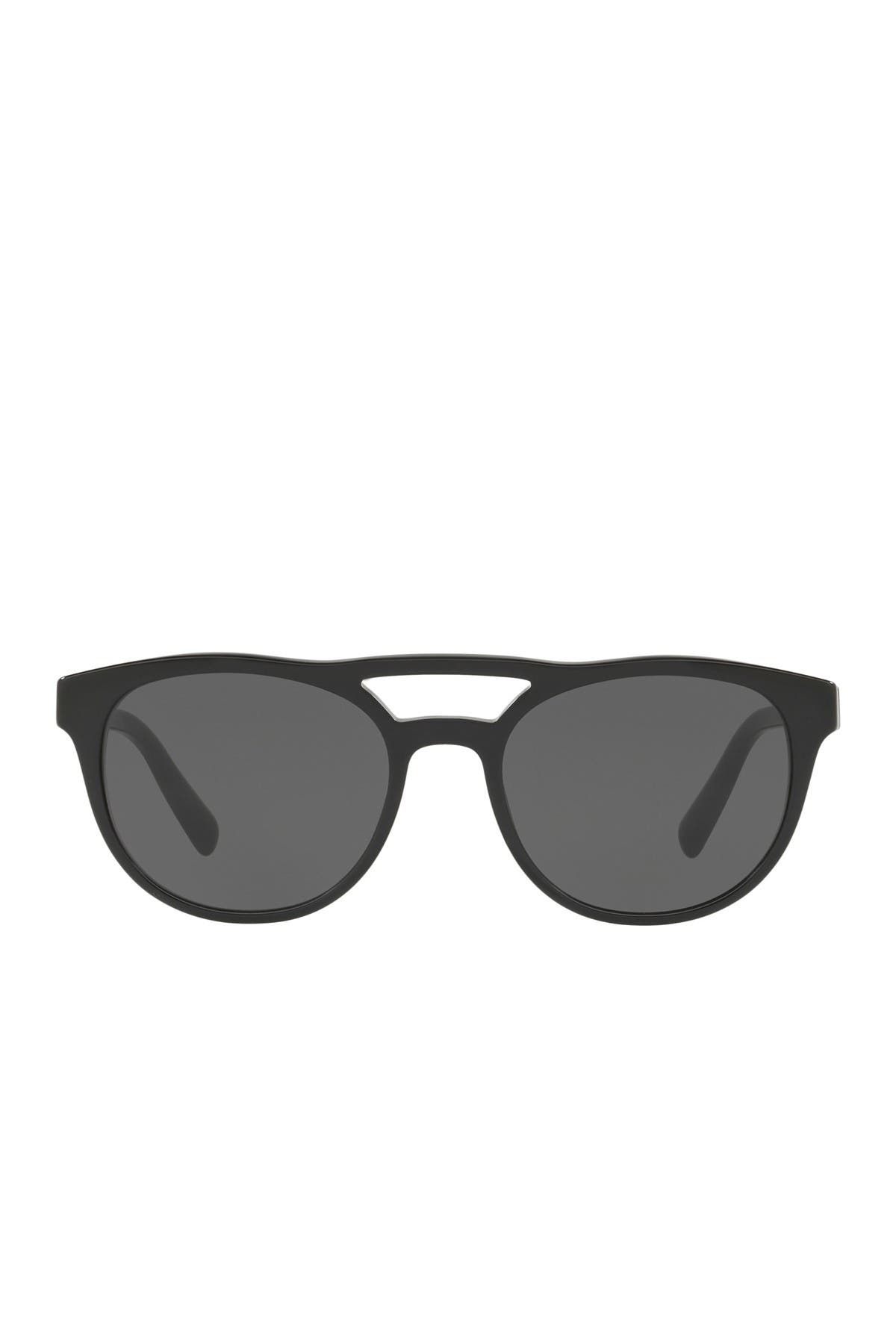 prada 54mm round aviator sunglasses