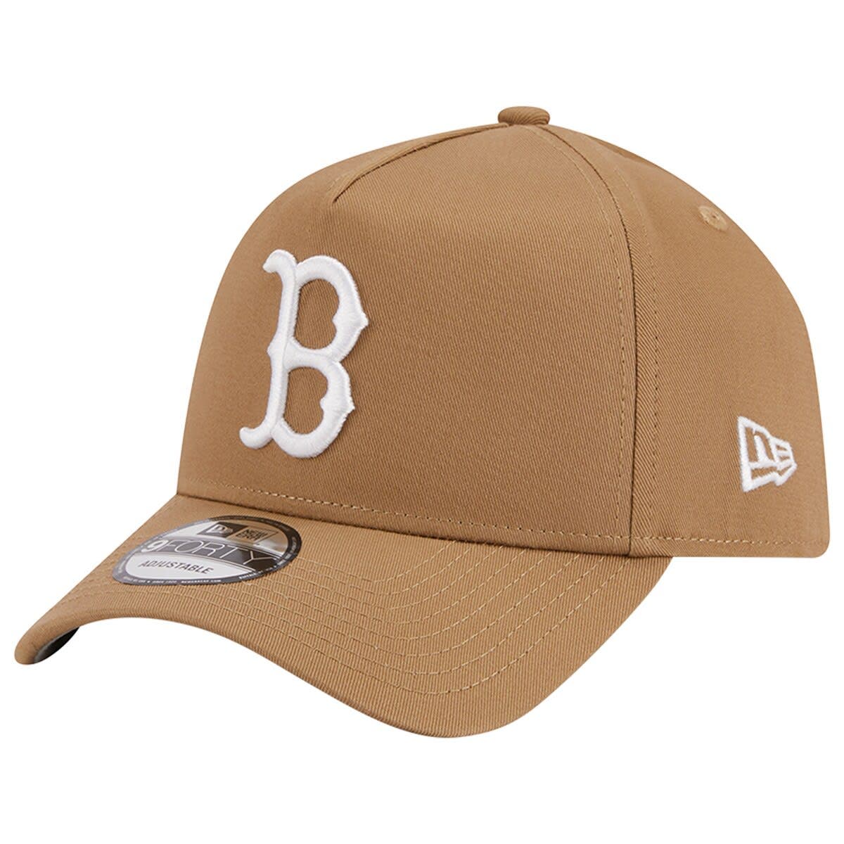 New Era Men's New Era Khaki Boston Red Sox A-Frame 9FORTY Adjustable ...