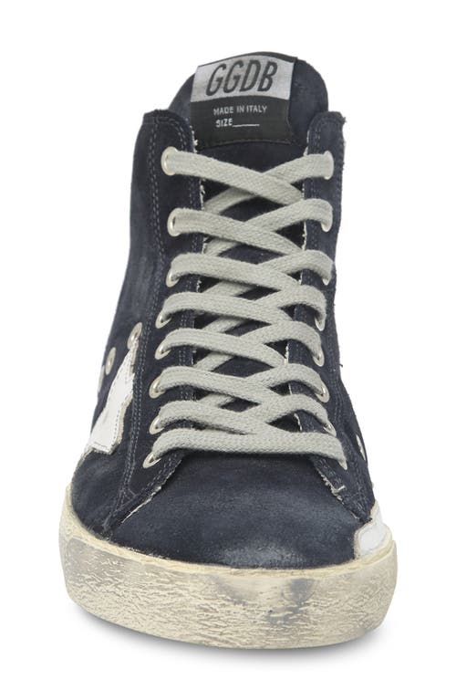 Shop Golden Goose Francy High Top Sneaker In Night Blue/white