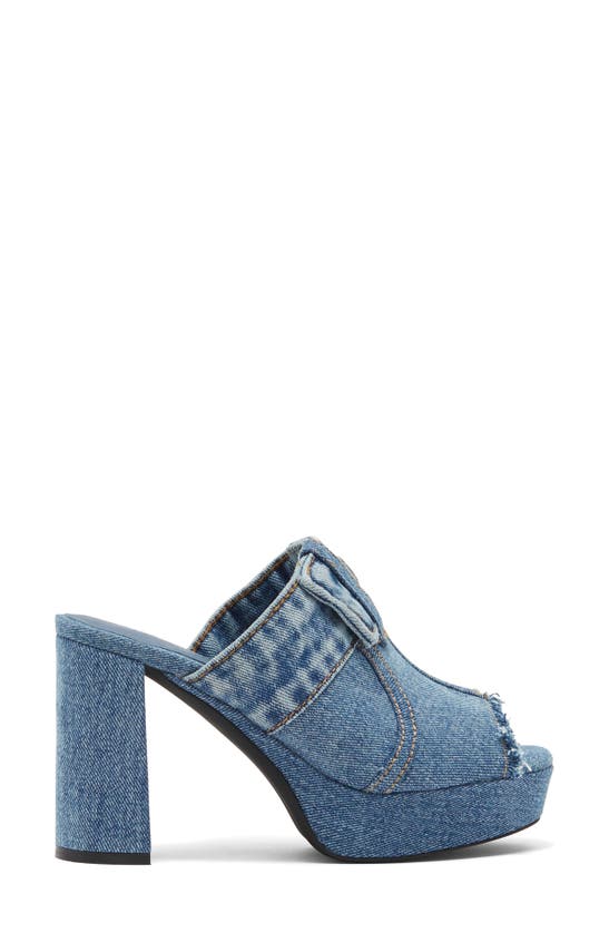 Jeffrey Campbell Women's Magda Platform High Heel Slide Sandals In Blue ...