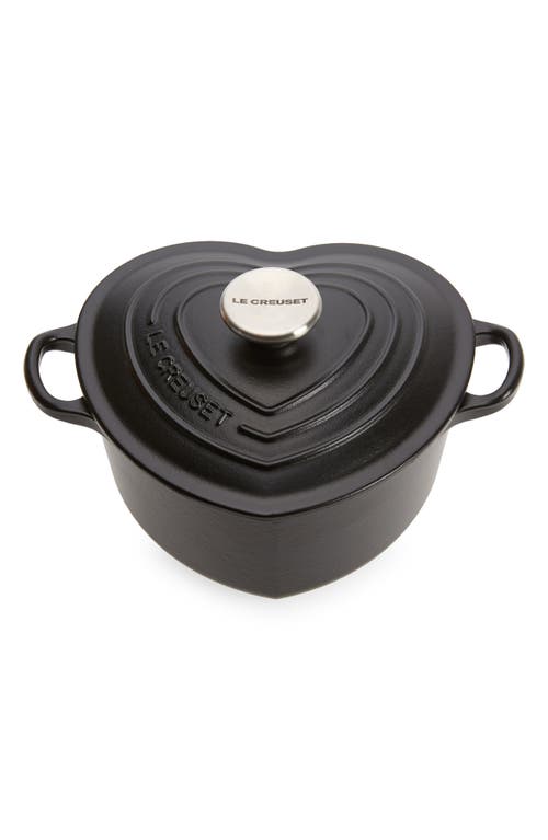 Le Creuset Signature Heart Cocotte in Licorice at Nordstrom