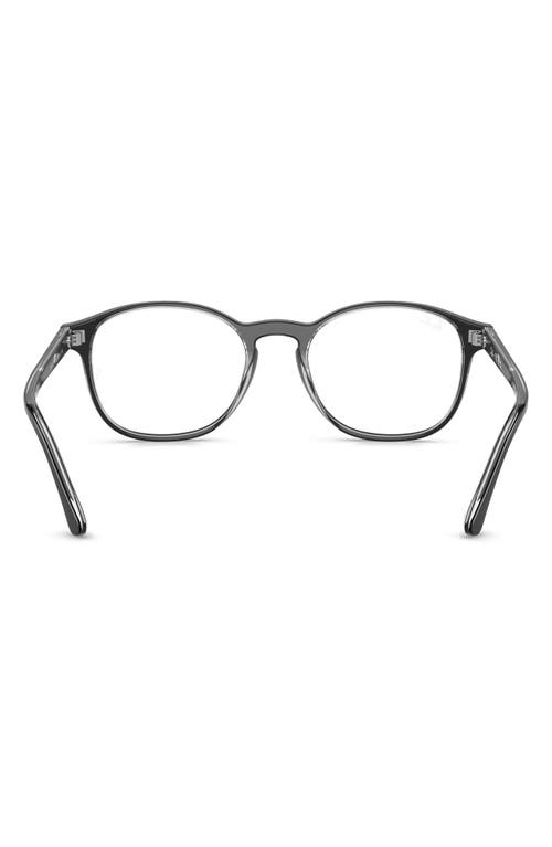 Shop Ray Ban Ray-ban 50mm Phantos Optical Glasses In Trans Black