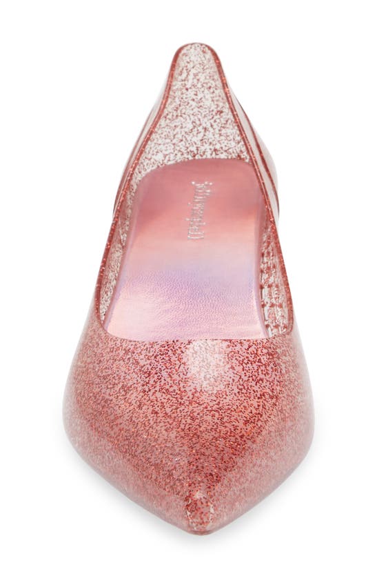 Shop Jeffrey Campbell Millenni Pointed Toe Kitten Heel Pump In Pink Iridescent Glitter