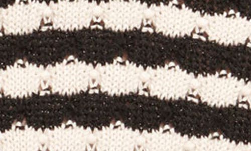 Shop Ramy Brook Azaria Stripe Organic Cotton Blend Sweater In Black/ivory Stripe