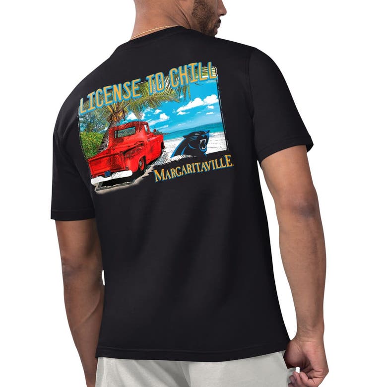 Shop Margaritaville Black Carolina Panthers Licensed To Chill T-shirt