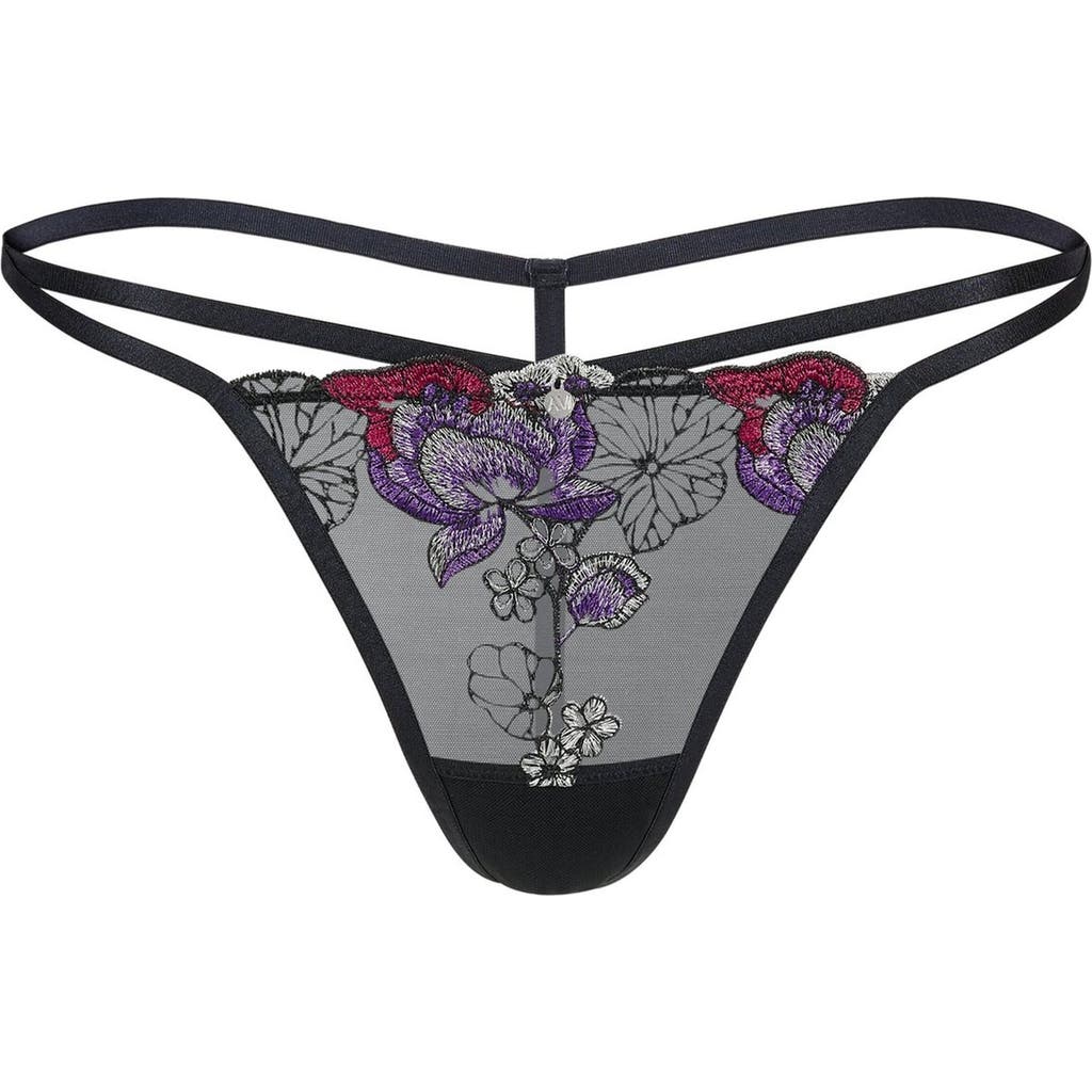 Adore Me Delilah G-string Panties In Floral Purple