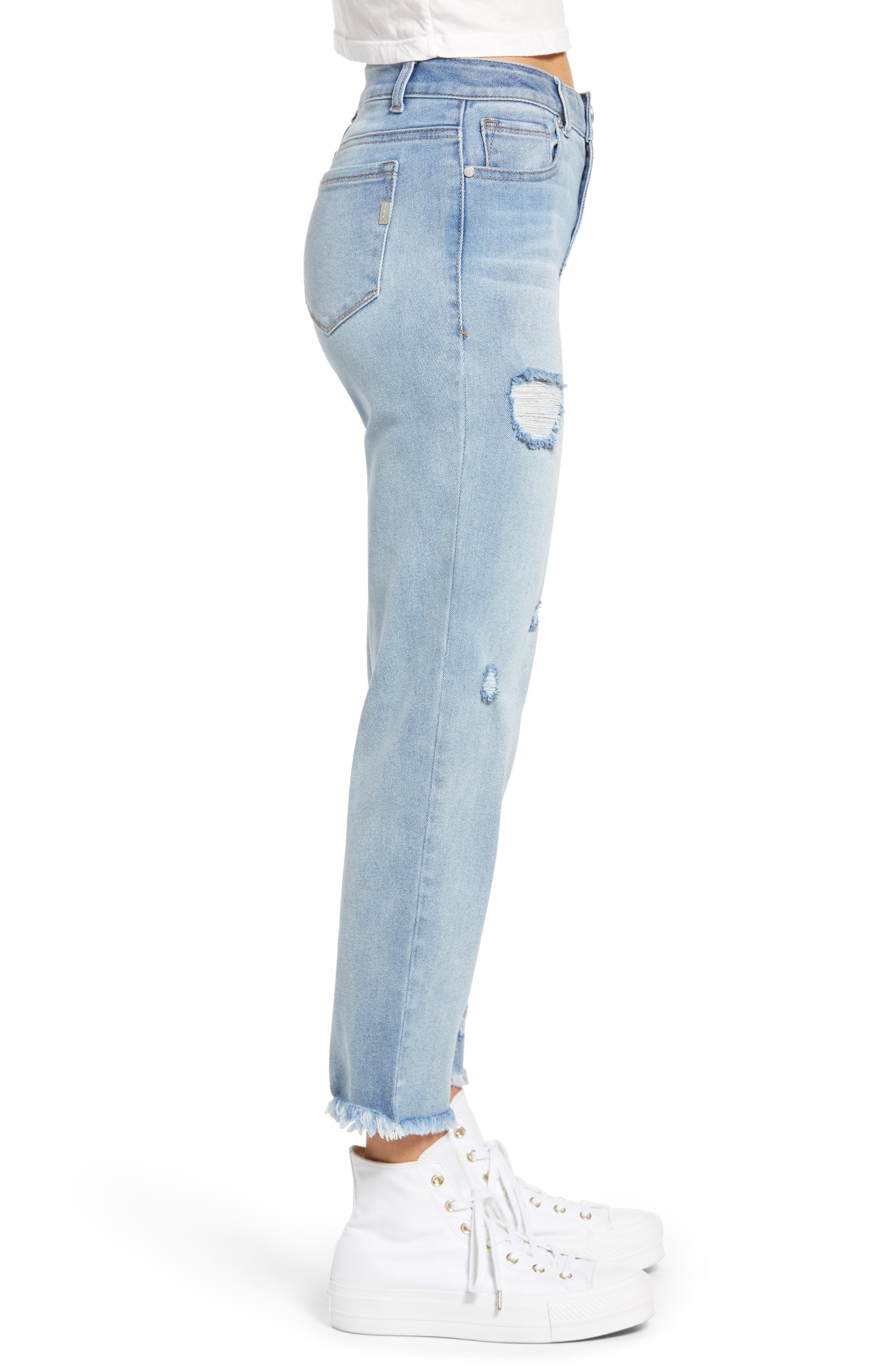 1822 Denim Re:Denim Girlfriend Fray Hem 