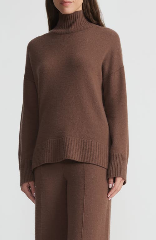 Shop Lafayette 148 New York Mélange Cashmere Sweater In Wood