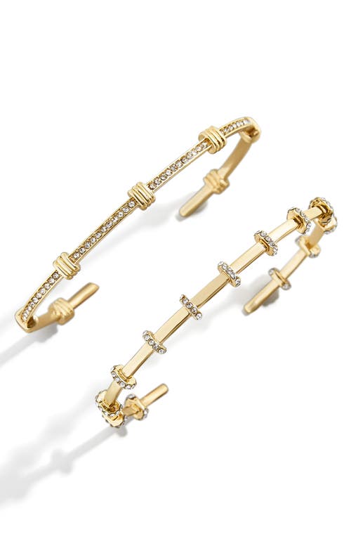 BaubleBar Set of 2 Pavé Cuff Bracelets in Gold at Nordstrom
