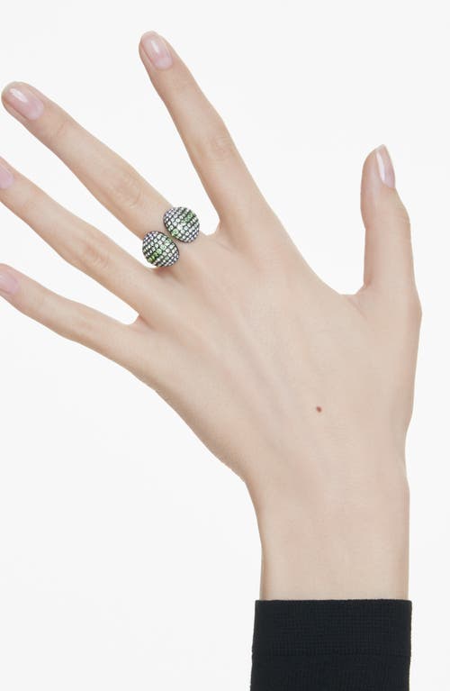 Swarovski Sublima Crystal-embellished Cocktail Ring In Green