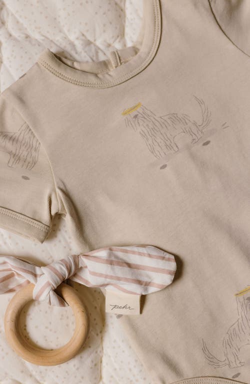 Shop Pehr Print Organic Cotton Bodysuit In Tail Spin