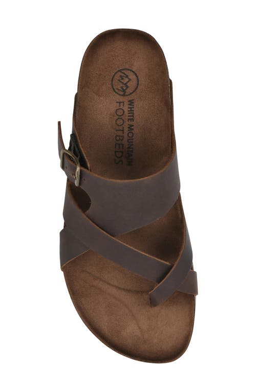 Shop White Mountain Footwear Graph Sandal In Brown/leather