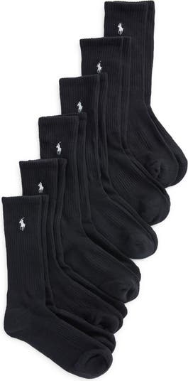Polo Ralph Lauren Women's 6-Pack Ultra Low Cut Socks black