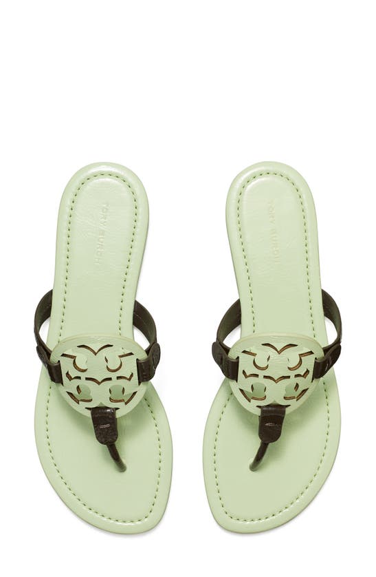 Shop Tory Burch Miller Thong Sandal In Mint Chocolate Chip
