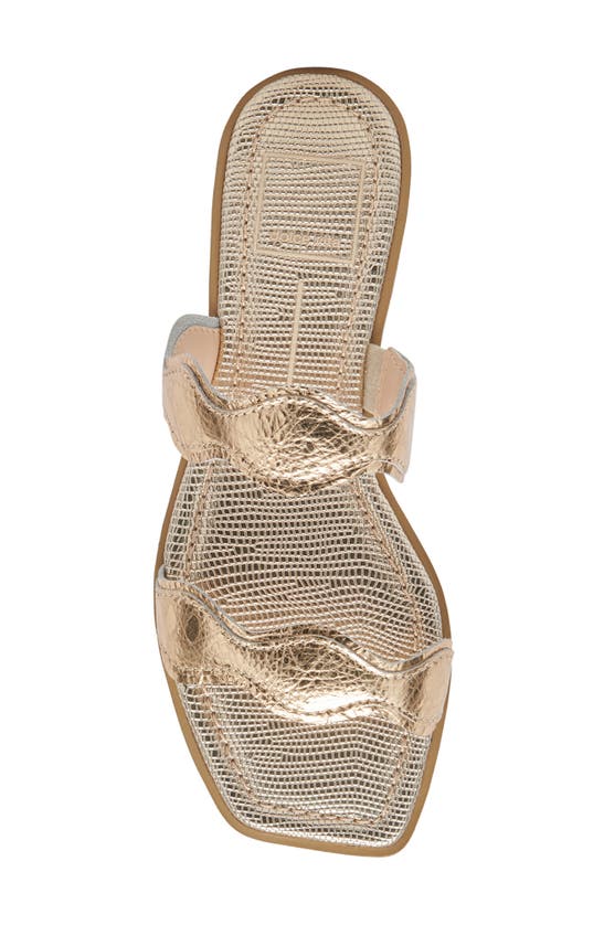 Shop Dolce Vita Ilva Slide Sandal In Gold Distressed Leather