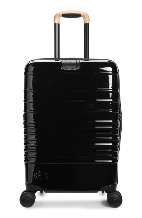 Shop Beis Béis The 21-inch Carry-on Roller In Black Glossy