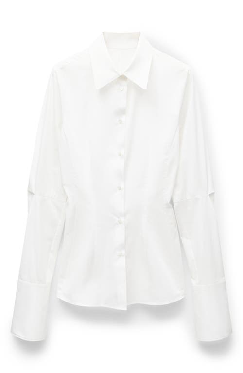 MANGO MANGO EXTENDED CUFF BUTTON-UP SHIRT 