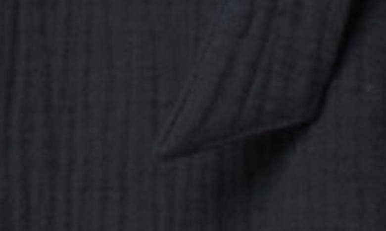 Shop C&c California Charlie Long Sleeve Cotton Double Gauze Shirtdress In Black Night