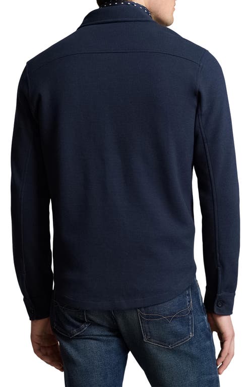 POLO RALPH LAUREN POLO RALPH LAUREN PIQUÉ DOUBLE KNIT QUILTED SHIRT JACKET