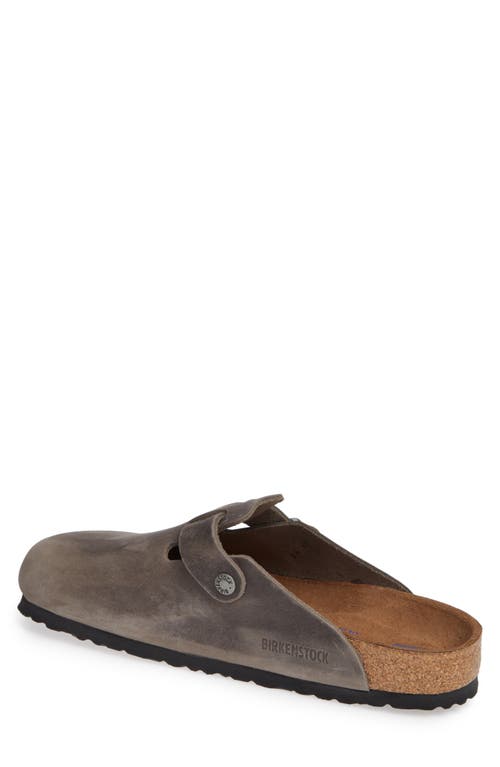 Birkenstock Mens Leather Slip On Slip-on Shoes In Basalt
