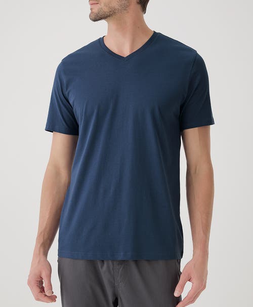 Shop Pact Organic Softspun V-neck Tee In French Navy