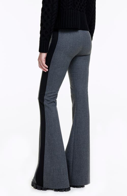 Shop Smythe Tuxedo Stripe Bootcut Pants In Charcoal With Black