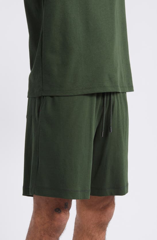 Shop Daniel Buchler Drawstring Pajama Shorts In Olive