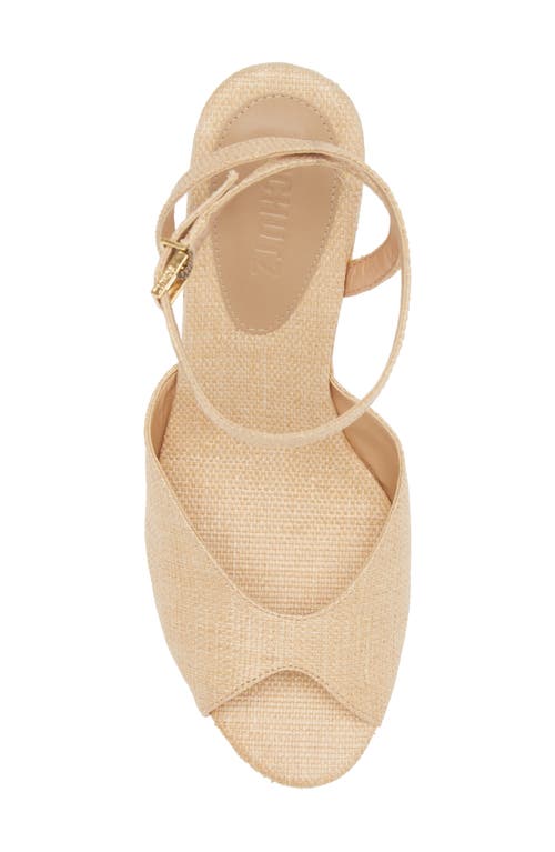 Shop Schutz Neith Platform Wedge Sandal In Areia/light Beige