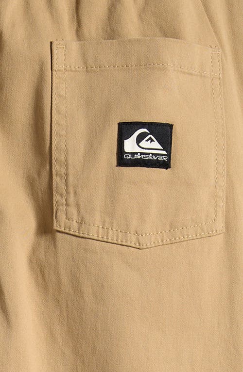 Shop Quiksilver Kids' Dna Drawstring Beach Pants In Khaki