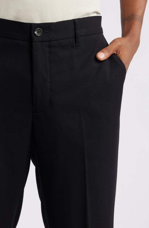 Shop Open Edit Slim Fit Solid Color Pants In Black