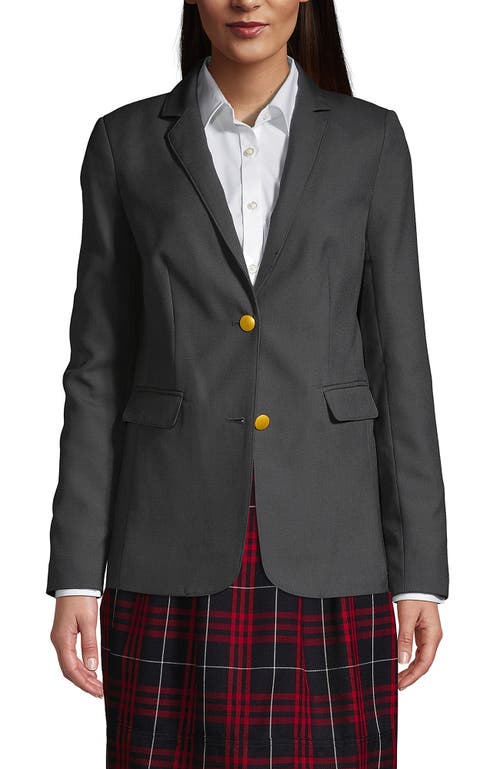 Shop Lands' End School Uniform  Hopsack Blazer In Slate Frost