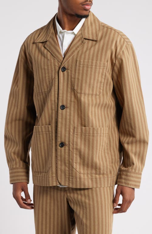 Shop Nordstrom X Harlem's Fashion Row House Of Aama Henry Workwear Jacket In Tan Tonal Stripe