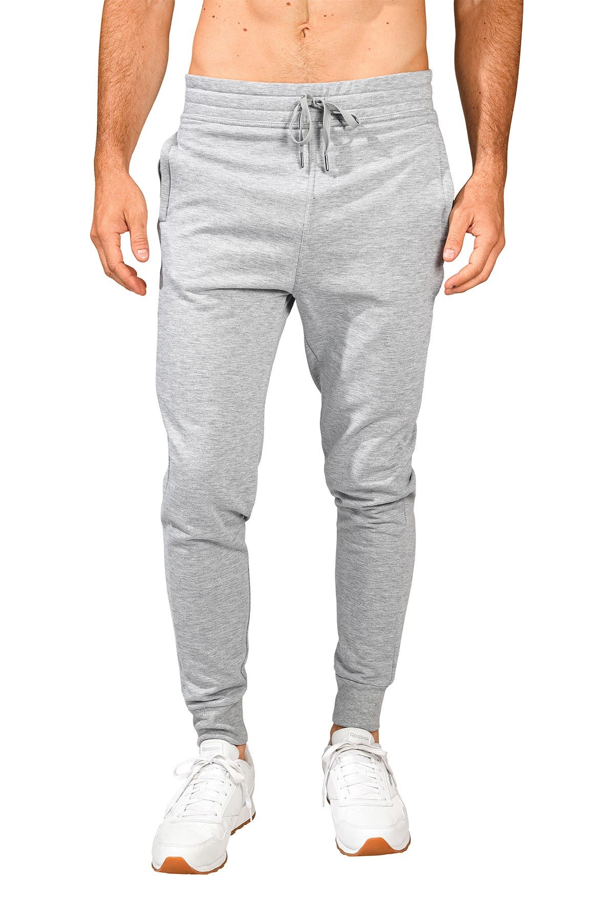 tapered grey joggers