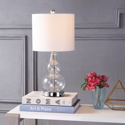 Jonathan Y Anya Mini Glass Led Table Lamp In Clear