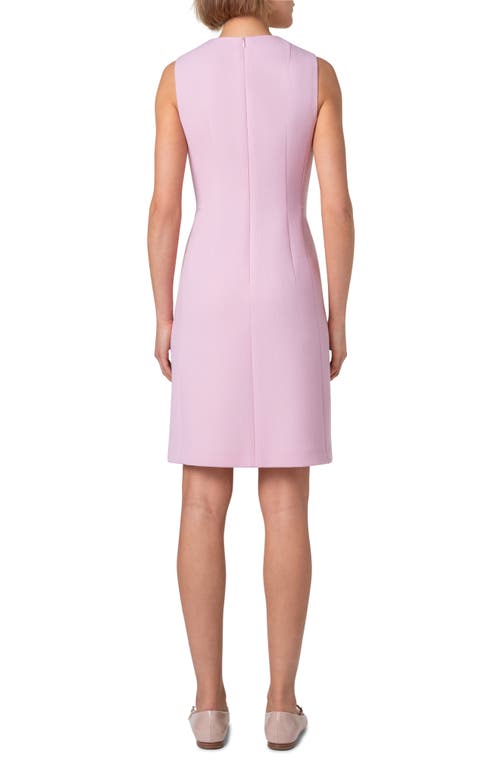 Shop Akris Wool Double Face Crepe Sheath Dress In Lotus