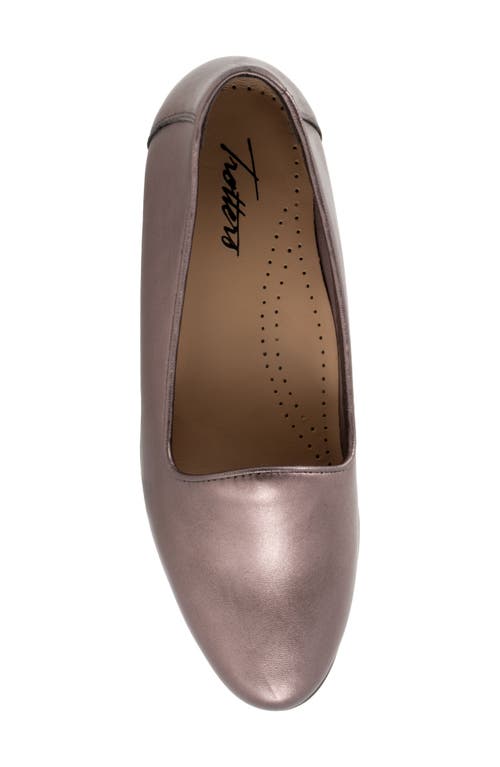 Shop Trotters Liz Lux Flat In Rose Pewter