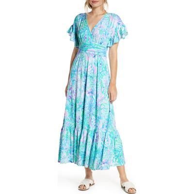 Lilly Pulitzer Jessi Flutter Maxi Dress, Purple