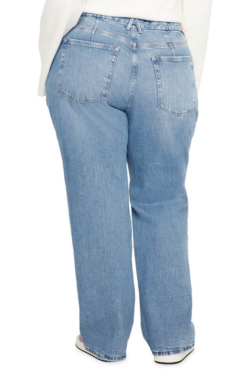 Shop Good American Good 90s Straight Leg Jeans In Indigo599