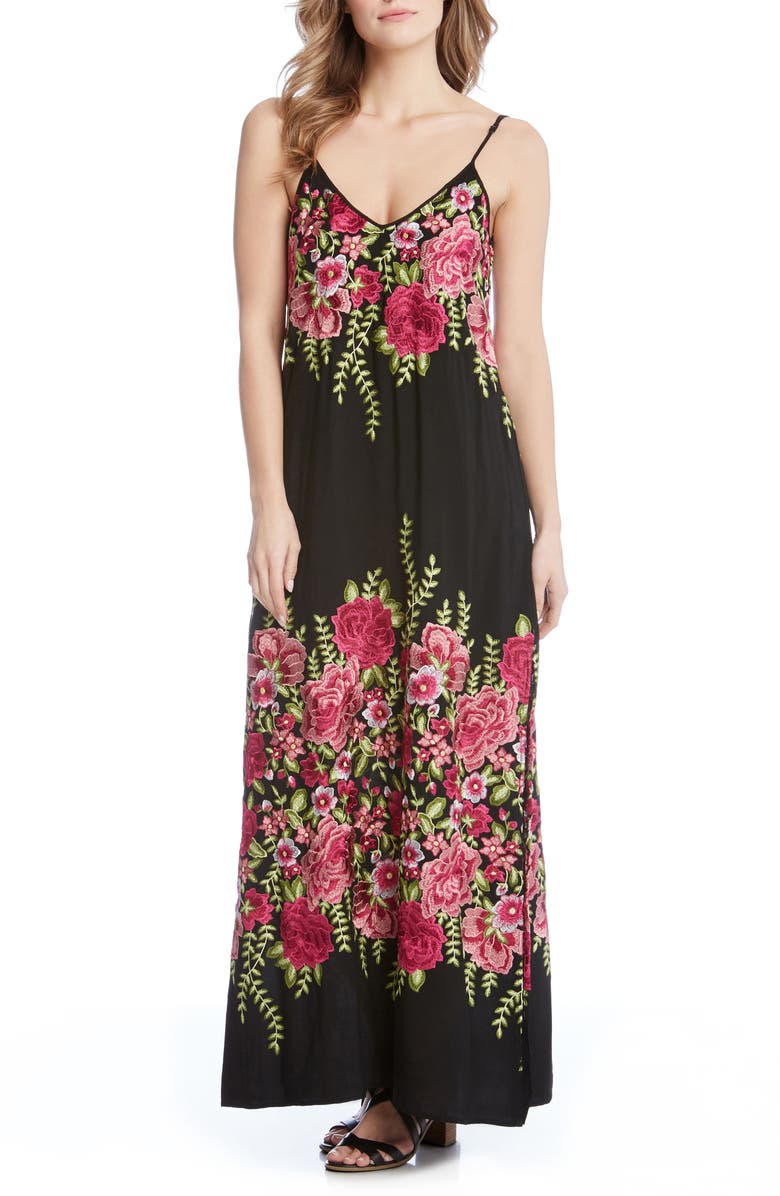 Karen Kane Floral Embroidered Maxi Dress | Nordstrom