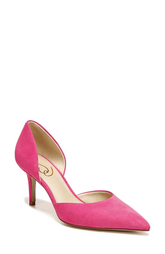 Sam Edelman Viv D'orsay Pointed Toe Pump In Dahlia Pink