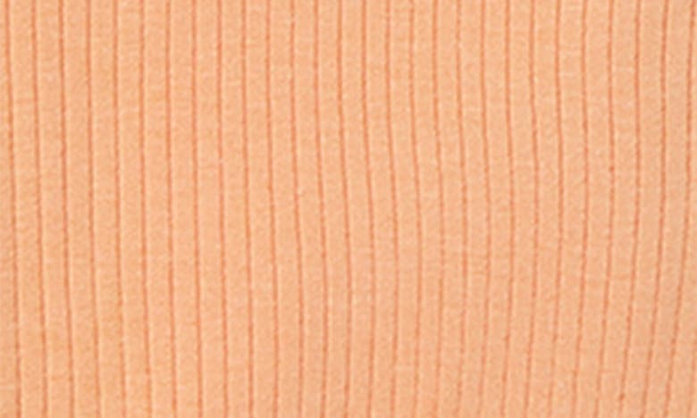 Shop Mori Rib Fitted One-piece Romper In Ribbed Orange
