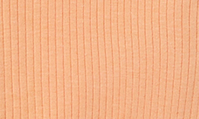 Mori Clever Zip Fitted One-piece Pajamas In Ribbed Orange